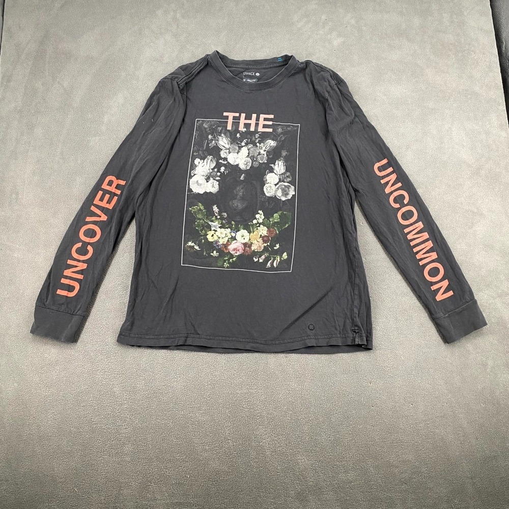 Stance Long Sleeve Shirt Mens Large Black Uncover Uncommon Modern Everyday Fit